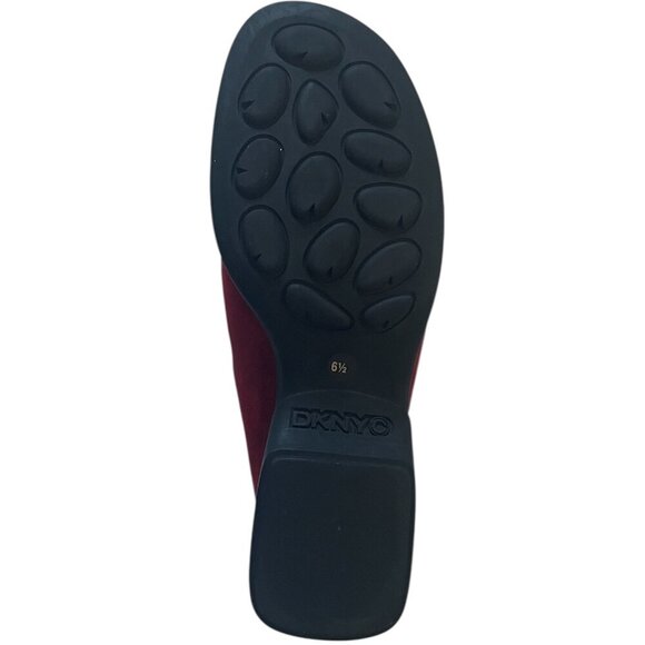 DKNY Red Suede Soft Leather Slip On Clogs Womens Size 6.5M - Picture 7 of 12